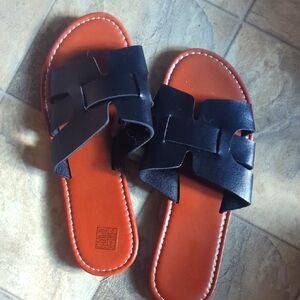 SHEIN Black and Brown Women Sandals